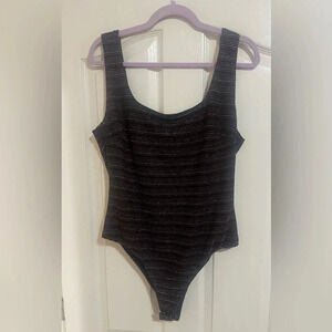 NWOT-ALL IN FAVOR Multicolor Metallic 2 Snap Bodysuit. Size X-Large.